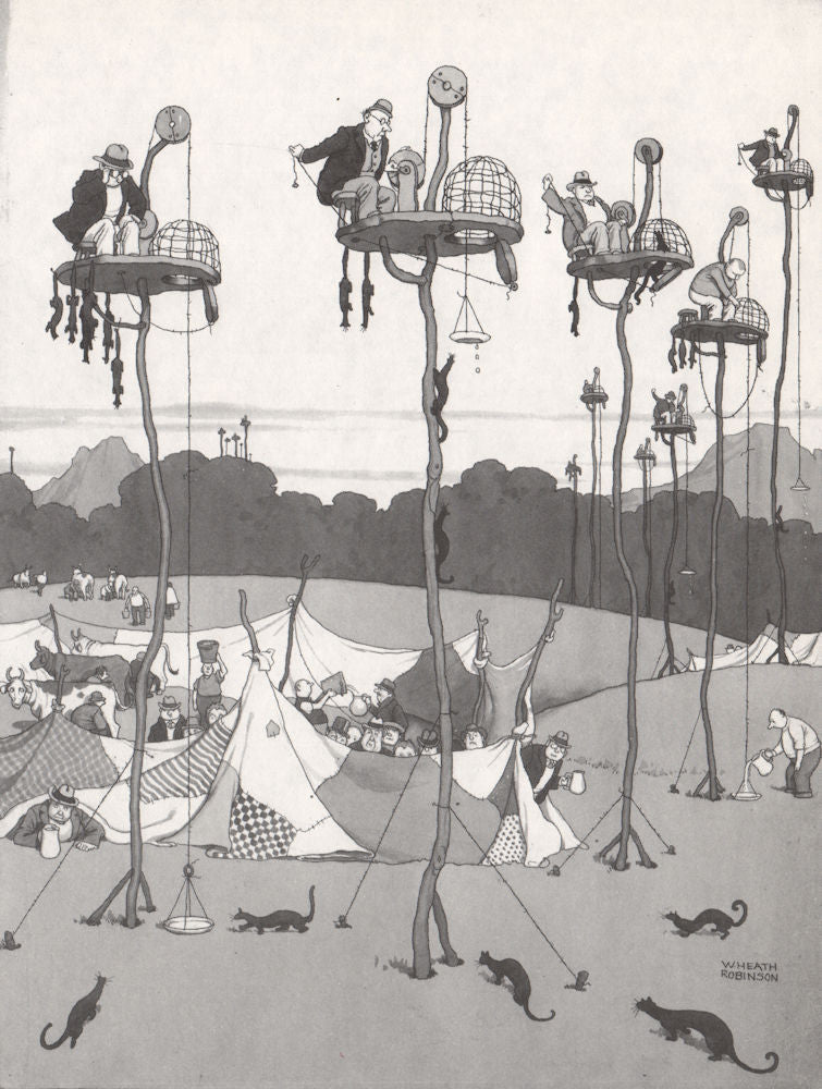 HEATH ROBINSON. Trapping the Polecat 1973 old vintage print picture